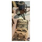 STEREOSCOPE VIEWER W/ STEREOSCOPIC CARDS