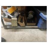 ASSORTED HARDWARE, CASTERS, NAILS, PAINT,