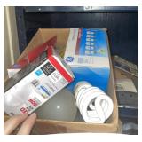 GE SOFT WHITE LED BULBS & CFL ASSORTED QTY LIGHT