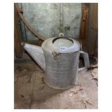 VINTAGE GALVANIZED METAL WATERING CAN - W/ HINGED
