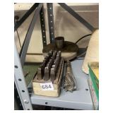 METAL NUMBER/LETTER STAMP SET - WOOD HOLDER W/