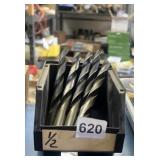 ASSORTED DRILL BITS - 1/2 IN. SHANK, APPROX. 8