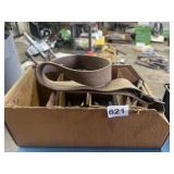 ASSORTED DRILL BITS W/ CANVAS STRAPS.