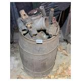 ASSORTED VALVES AND FITTINGS IN BARREL