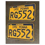 ASSORTED VINTAGE LICENSE PLATES - PENNSYLVANIA,