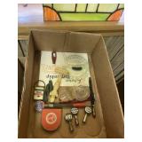 MORTON SALT PENCIL TIP, HOOVER TAPE MEASURE,