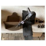 VINTAGE INDUSTRIAL AIR COMPRESSOR TOOL LOT.