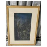 SIGNED SEE LR FRAMED ARTWORK, 23.5 X 15 IN.