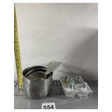 STAINLESS STEEL MEASURING CUPS, SHAKERS