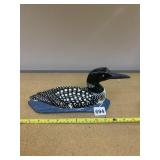 CAST IRON DOOR STOP LOON SCULPTURE, 13.5IN.