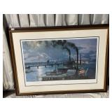 PITTSBURGH STEAMBOAT FRAMED PRINT, 32X42.5 IN.