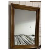 WOOD FRAMED MIRROR.