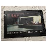 EDWARD HOPPER NIGHTHAWKS FRAMED PRINT 24X35.5.