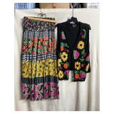 VINTAGE 90S FRUITS AND FLOWERS CROCHET OUTFIT