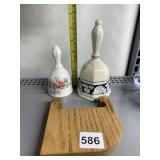 ROYAL ALBERT MOSS ROSE & CRACKLE GLAZE BELLS