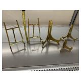 BRASS DISPLAY STANDS EASELS