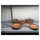 COPPER CHEF COOKWARE SET.
