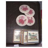 ASSORTED FLORAL COASTERS