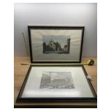 2 EDIZIONI PONTE VECCHIO FRAMED VENETIAN PRINTS,