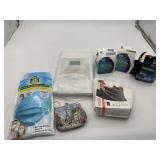 AIR POLICE FACE MASKS, PANTYHOSE, CURTAIN, COIN