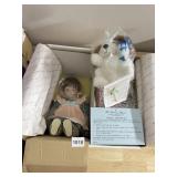 THE DANBURY MINT DOLL, PUPPY, WAGON SET.