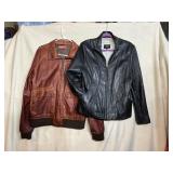 BROWN FAUX LEATHER, BLACK REAL LEATHER JACKETS,