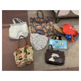 QUILTED TOTE BAGS, PUG PURSE WITH CORNER WEAR,