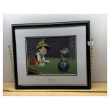 WALT DISNEY PINOCCHIO SERICEL SIGNED, 21X18.5IN.