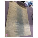 OMBRE WOVEN RUG, 111IN L, 74IN W.