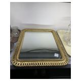 GILT RECTANGULAR MIRROR, 19X23