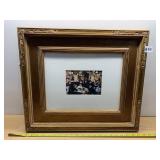 GILT FRAMED PRINT, 21X21IN.