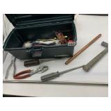 FLAMBEAU TOOLBOX, HAND TOOLS, COPPER PIPE.