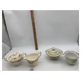 CROWN POTTERIES, METRO CHINA SUGAR BOWLS,