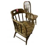 WOOD DINING  CHAIR AND WOODEN DESK CHAIR