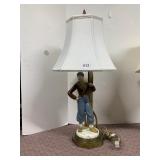 PORCELAIN FIGURAL TABLE LAMP 28.5 IN H