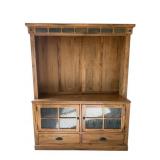 2 PC WOODEN HUTCH CABINET 63WX82.5HX20D