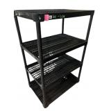 3-TIER PLASTIC STORAGE RACK, 54H X 36W X 24D.