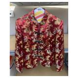 YA ZHEN SZ XL EMBROIDERED SILK JACKET