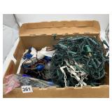 ASSORTED DECORATIVE STRING LIGHTS.
