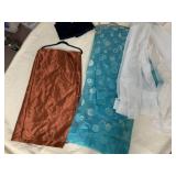 ASSORTED CURTAINS DRAPES FABRIC.