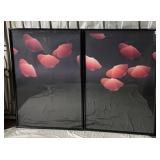 FRAMED ABSTRACT PRINTS, 40.75X27.5.