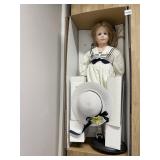 TURNER DOLLS PORCELAIN SAILOR DOLL W/ HAT.