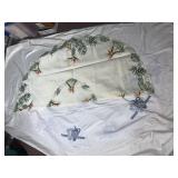 TROPICAL & GREEK KEY EMBROIDERED PANELS.