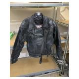 FOX RUN BLACK LEATHER JACKET M.