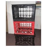 PLASTIC UTILITY CRATES.