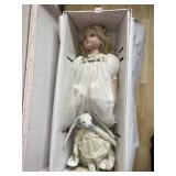 HILDEGARD GUNZEL RESIN DOLL W/ BUNNY.