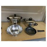 REVERE WARE POTS, INCLUDING 8 QT, PAMPERED CHEF