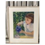 E. DONOHUE ORIGINAL OIL PAINTING, FRAMED, 32X26.