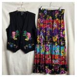 VINTAGE 90S CAROL LITTLE FLORAL OUTFIT SIZE XL