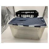 PLASTIC STORAGE BIN, CRATE.